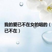 我的爱已不在女的唱的(我的爱已不在)