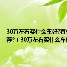 30万左右买什么车好?有什么推荐?(30万左右买什么车好)
