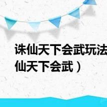 诛仙天下会武玩法（诛仙天下会武）