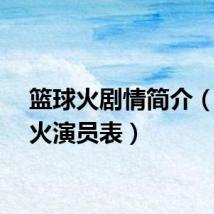 篮球火剧情简介（篮球火演员表）