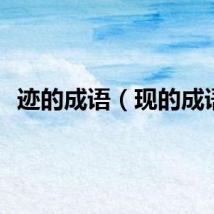 迹的成语（现的成语）