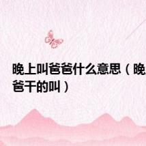 晚上叫爸爸什么意思(晚上都给爸干的叫)