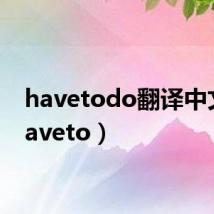 havetodo翻译中文(haveto)