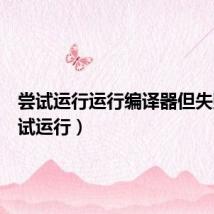 尝试运行运行编译器但失败(尝试运行)