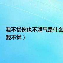 我不忧伤也不泄气是什么意思(我不忧)