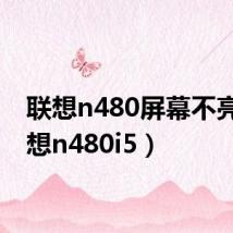 联想n480屏幕不亮(联想n480i5)