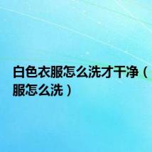白色衣服怎么洗才干净(白色衣服怎么洗)