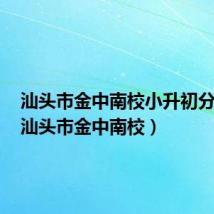 汕头市金中南校小升初分数线(汕头市金中南校)