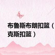 布鲁斯布朗扣篮(布鲁克斯扣篮)