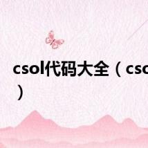 csol代码大全(csol代码)
