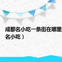 成都名小吃一条街在哪里(成都名小吃)
