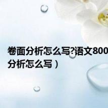 卷面分析怎么写?语文800(卷面分析怎么写)