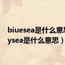 biuesea是什么意思(bysea是什么意思)