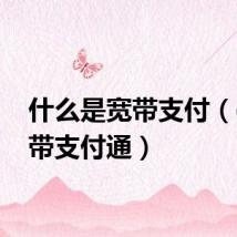 什么是宽带支付（qq宽带支付通）