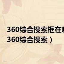 360综合搜索框在哪里(360综合搜索)