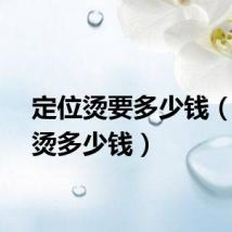 定位烫要多少钱（定位烫多少钱）