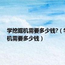 学挖掘机需要多少钱?(学挖掘机需要多少钱)