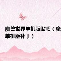魔兽世界单机版贴吧(魔兽世界单机版补丁)