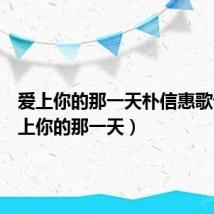 爱上你的那一天朴信惠歌词(爱上你的那一天)