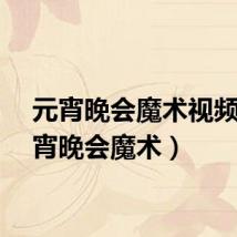 元宵晚会魔术视频（元宵晚会魔术）