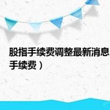 股指手续费调整最新消息(股指手续费)