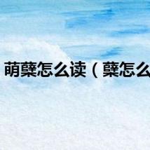 萌蘖怎么读（蘖怎么读）