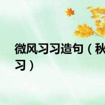 微风习习造句（秋风习习）
