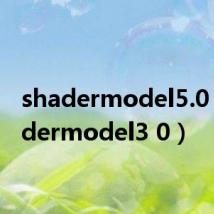 shadermodel5.0(shadermodel3 0)