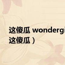 这傻瓜 wondergirls(这傻瓜)