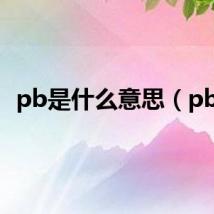 pb是什么意思(pbs)