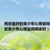 西安最好的青少年心理咨询师(西安青少年心理咨询哪家好)