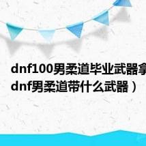 dnf100男柔道毕业武器拿什么(dnf男柔道带什么武器)