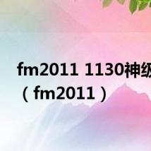 fm2011 1130神级球员(fm2011)
