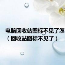 电脑回收站图标不见了怎么恢复(回收站图标不见了)