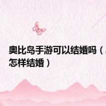 奥比岛手游可以结婚吗(奥比岛怎样结婚)