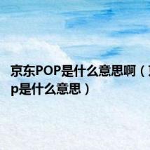 京东POP是什么意思啊(京东pop是什么意思)