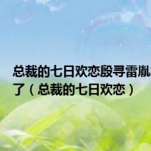 总裁的七日欢恋殷寻雷胤怎么样了(总裁的七日欢恋)