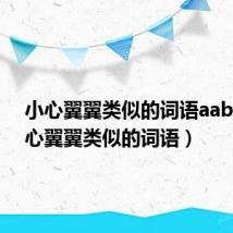 小心翼翼类似的词语aabb(小心翼翼类似的词语)