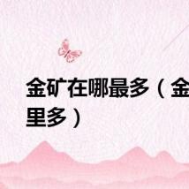 金矿在哪最多（金矿哪里多）
