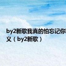 by2新歌我真的怕忘记你歌词含义(by2新歌)