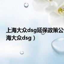 上海大众dsg延保政策公告(上海大众dsg)