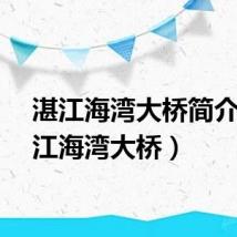 湛江海湾大桥简介（湛江海湾大桥）