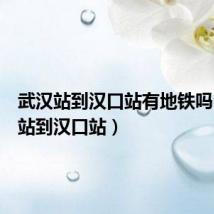武汉站到汉口站有地铁吗(武汉站到汉口站)