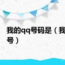 我的qq号码是(我的qq号)