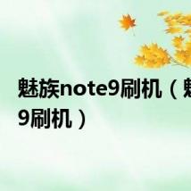 魅族note9刷机(魅族m9刷机)