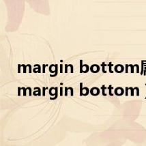 margin bottom属性(margin bottom)