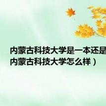内蒙古科技大学是一本还是二本(内蒙古科技大学怎么样)