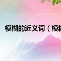模糊的近义词（模糊）