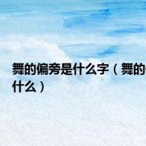 舞的偏旁是什么字(舞的偏旁是什么)
