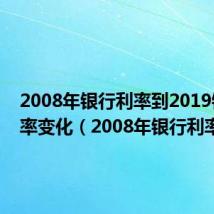 2008年银行利率到2019银行利率变化(2008年银行利率)